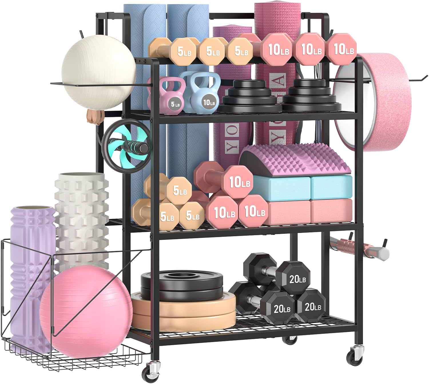 Home Gym Equipments - ホームジム収納、材質・色指定なし、ダンベル、ケトルベル、トレーニング器具に最適