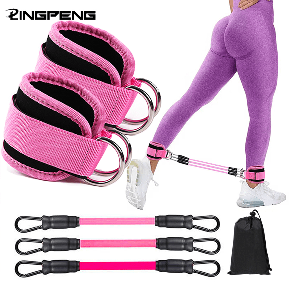 Home Gym Recommendations - 足首用レジスタンスバンド、携帯可能、脚の筋肉とラインを鍛えるためのホームジム用、おすすめのエクササイズヨガ器具