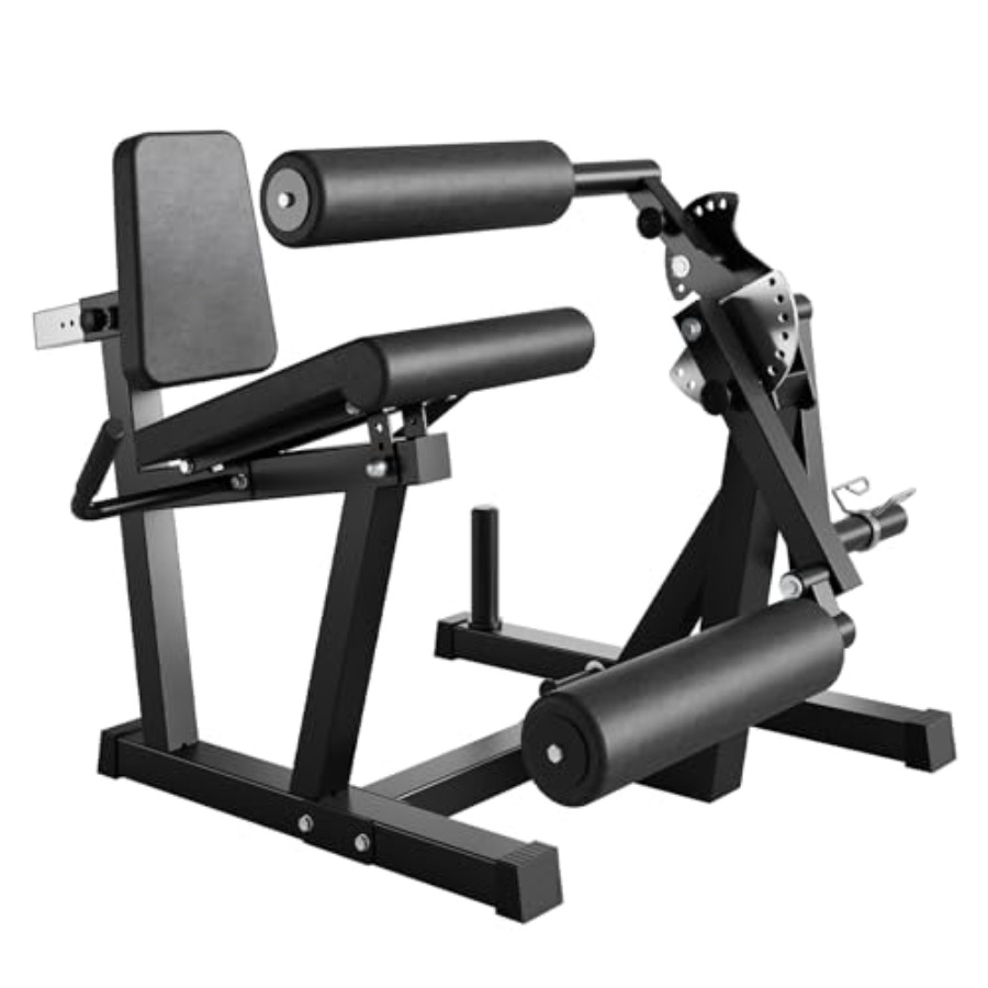 Home Gym Leg Machine - ホームジム用レッグエクステンション＆カールマシン、スチール製、黒色、耐荷重700LBS、4-in-1調整可能な下半身トレーニングマシン