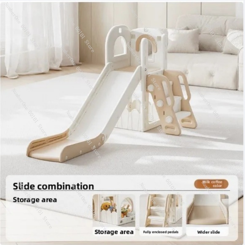 Home Gym For Toddlers - 2-in-1屋内滑り台とブランコセット、多機能クライミングフレーム、家族向け子供用遊び場、ホームジム幼児用アクティビティセンター