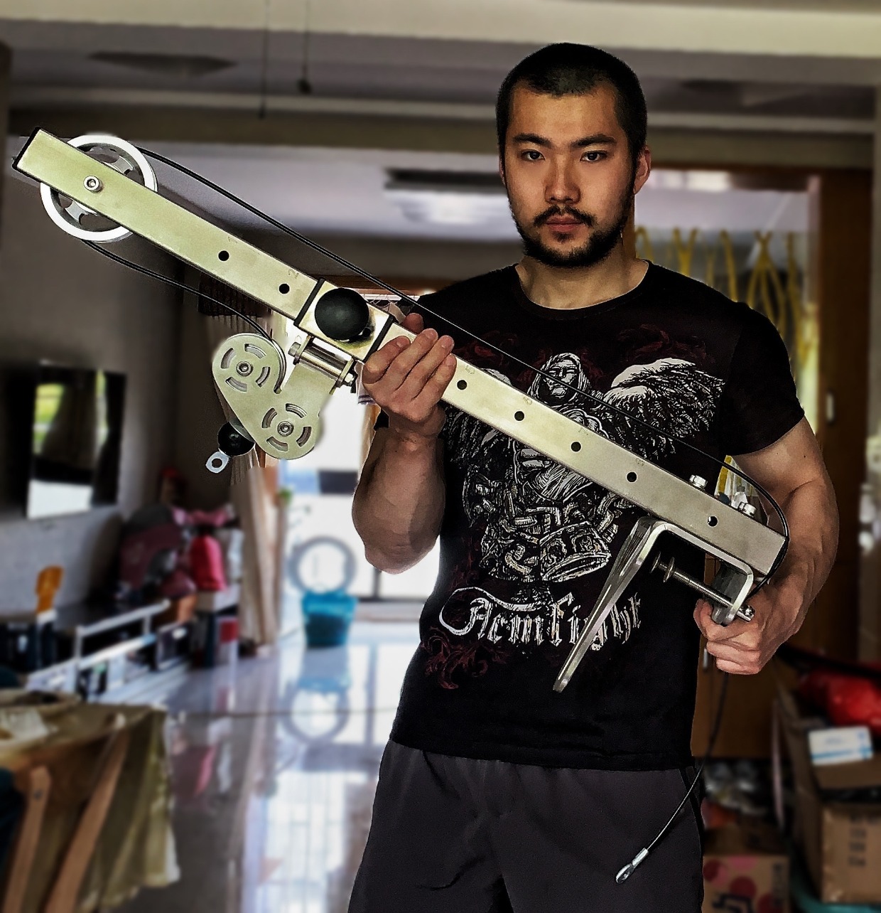 Home Gym Pulley System - プロ仕様前腕リストトレーナー100kgアームレスリングマシン、グリップ力と筋肉のための頑丈なホームジムプーリーシステム