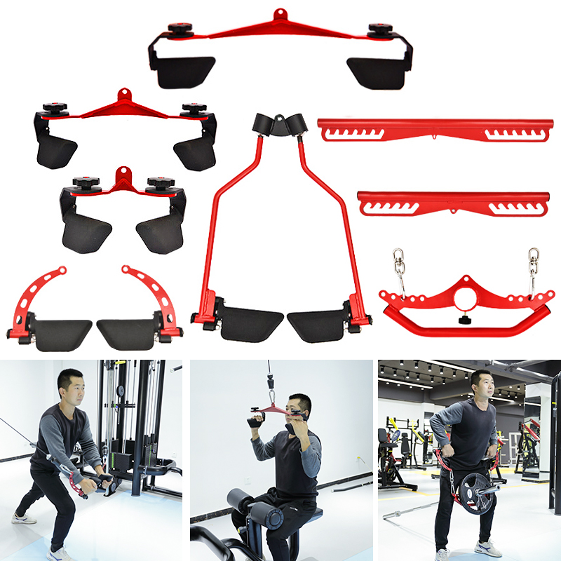 Home Gym Pulley System - 調整可能なフィットネスラットプルダウンバージムプーリーケーブルマシンアタッチメントホーム上腕二頭筋上腕三頭筋バックブラスターローイングワークアウトハンドル