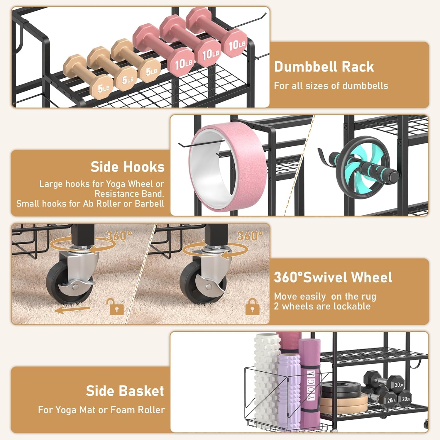 ホームジム収納、材質・色指定なし、ダンベル、ケトルベル、トレ - Home Gym Equipments のレビューと価格