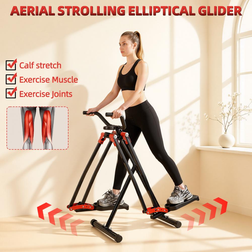 家庭用エアウォークエクササイズマシン、折りたたみ式エリプティ - Home Gym Leg Machine のレビューと価格