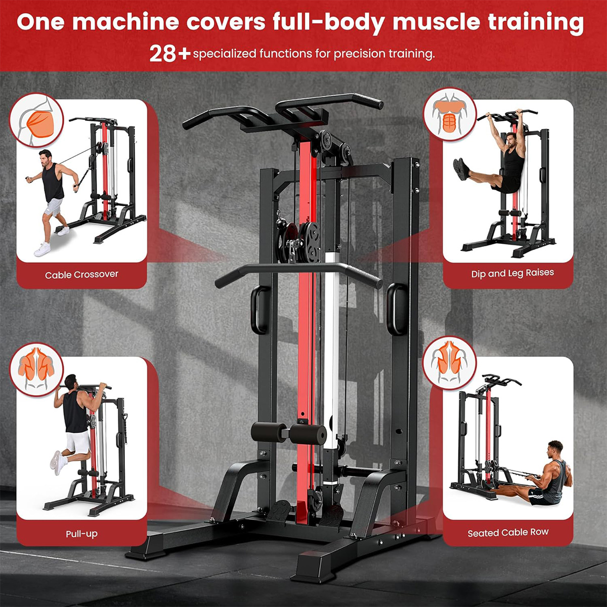 Poobooホームジムマシン - ハイ/ロープーリーシステム - Home Gym Pulley System のレビューと価格