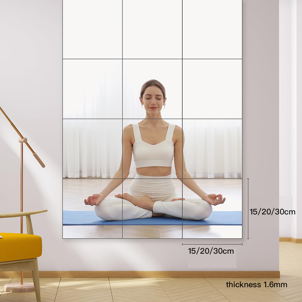 アクリル製ミラータイル 壁用 – 粘着式、割れない鏡 子供、 - Home Gym For Toddlers のレビューと価格