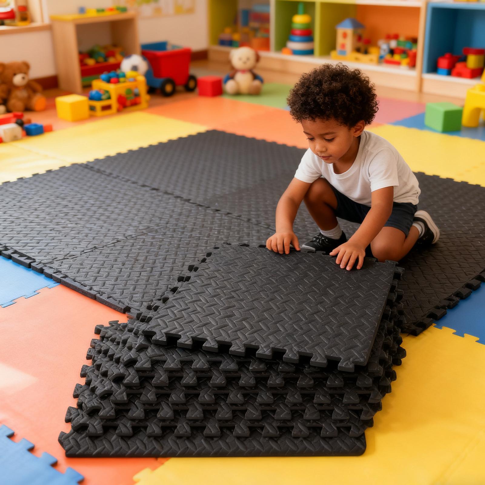ジムタイル 12ピース 連結式パズル ホームジム エクササイ - Home Gym For Toddlers のレビューと価格