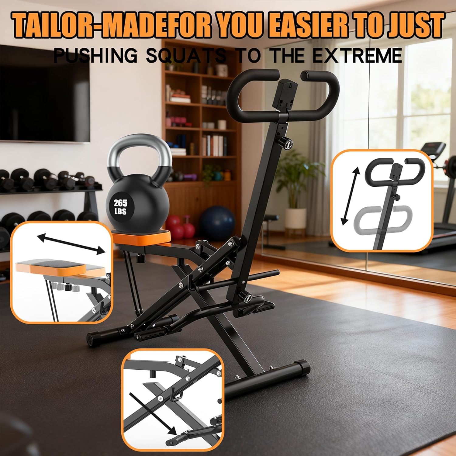 家庭用スクワットマシン、ヒップトレーニング用アシストトレーナ - Home Gym Leg Machine のレビューと価格