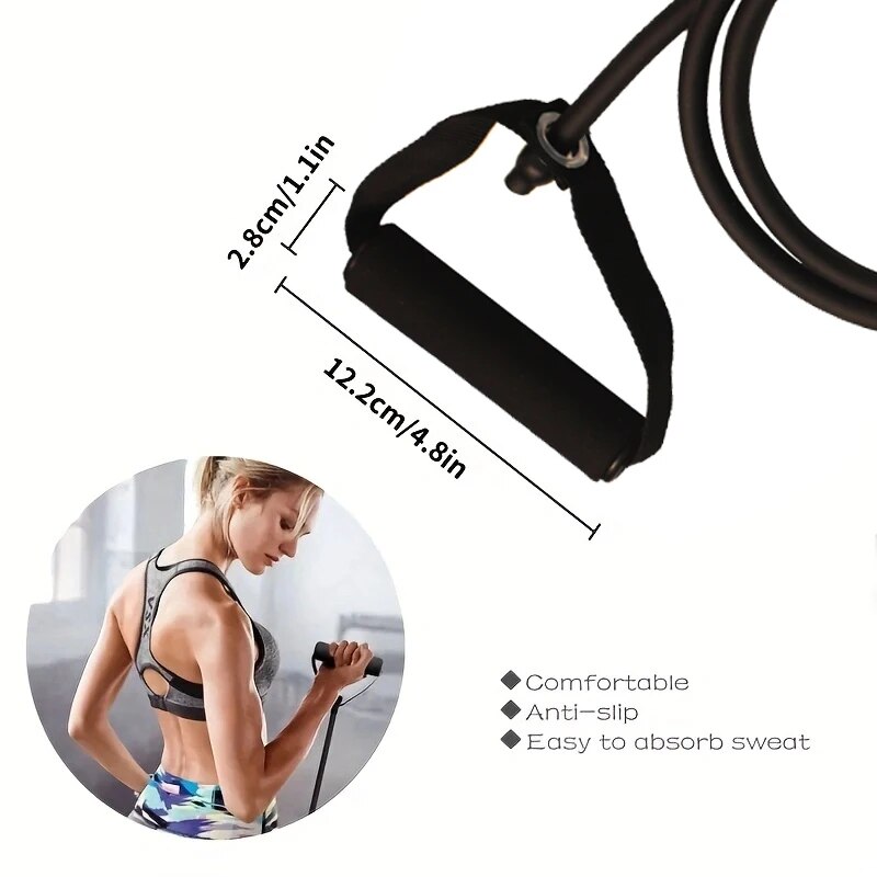 ハンドル付きレジスタンスバンド、エクササイズバンド、男性女性 - Home Gym Leg Press のレビューと価格