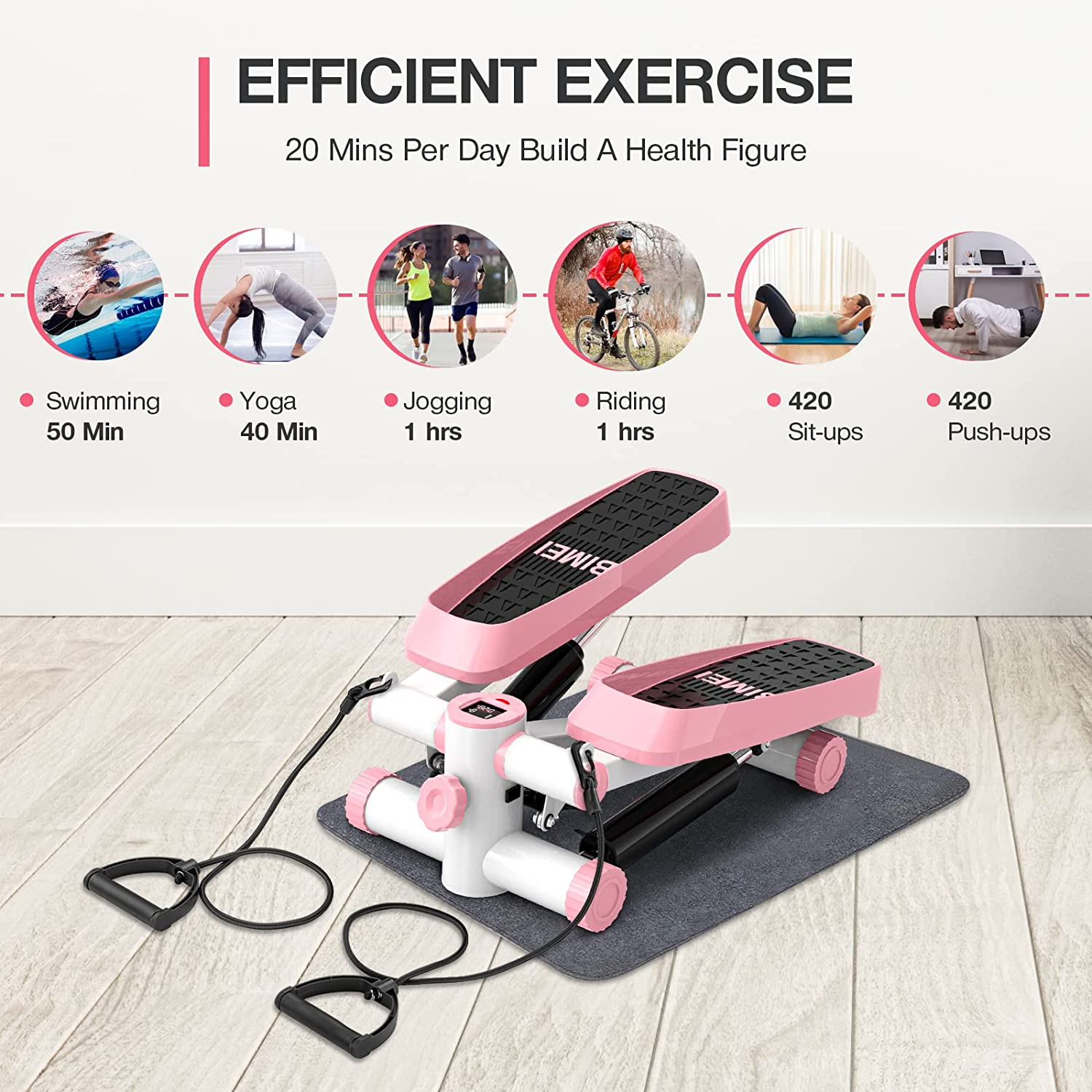ポータブルホームジムミニフィットネスステッパー、LCDディス - Home Gym Leg Machine のレビューと価格
