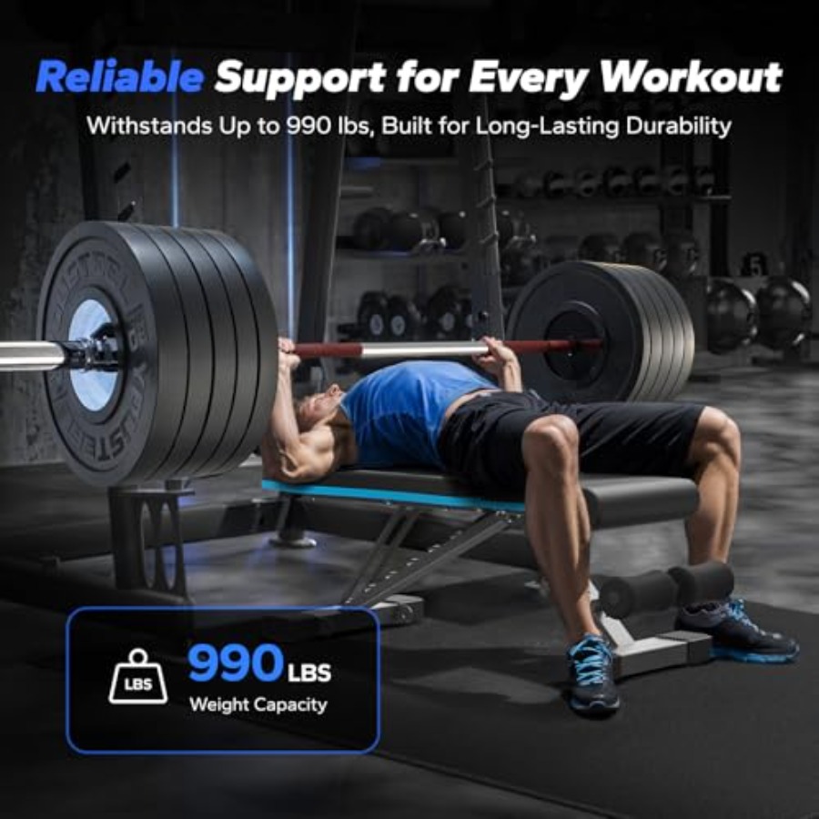 折りたたみ式ウェイトベンチ（家庭用ジム向け）、990ポンド耐 - Home Gym Leg Press のレビューと価格