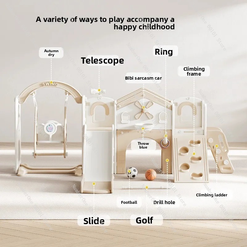 2-in-1屋内滑り台とブランコセット、多機能クライミングフ - Home Gym For Toddlers のレビューと価格