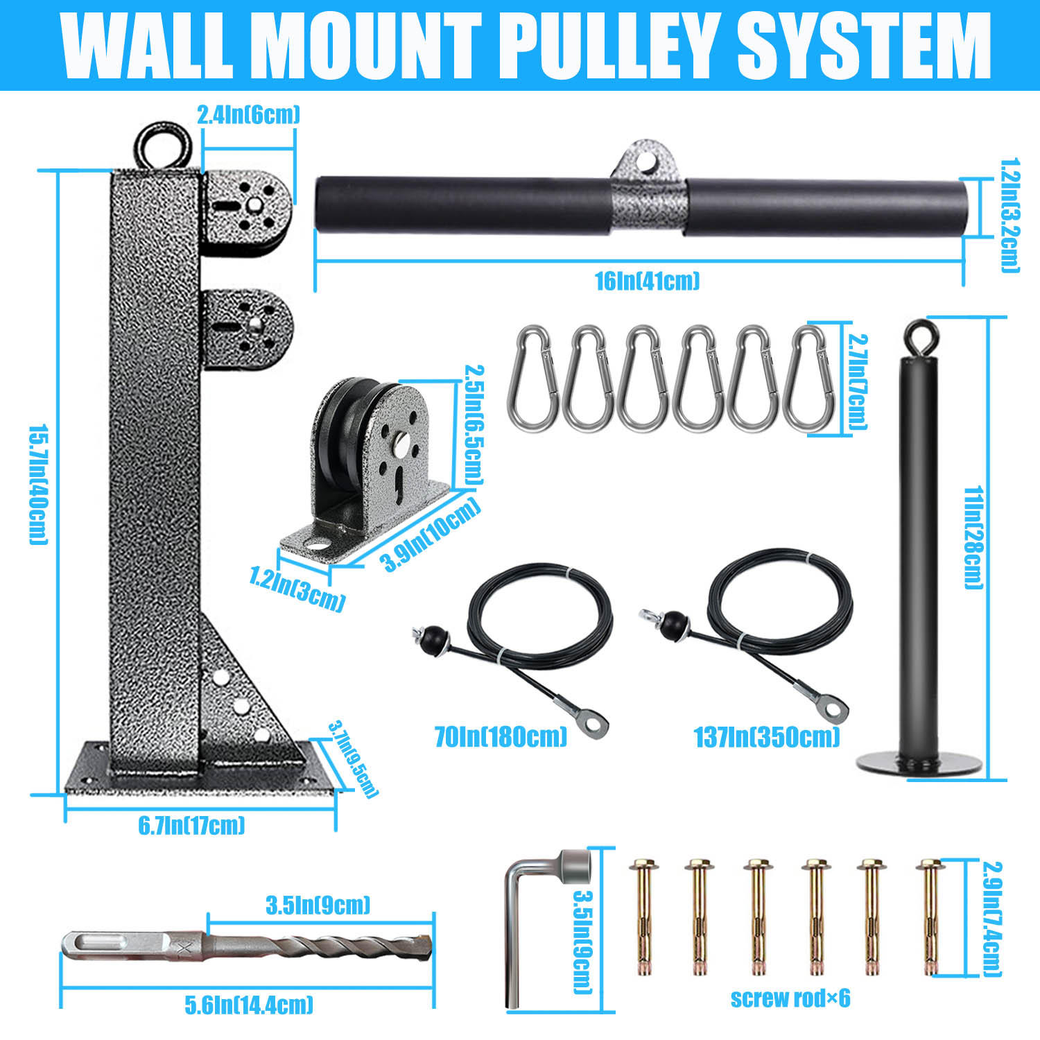 壁に取り付けられたフィットネスプーリーシステム、ウェイトケー - Home Gym Pulley System のレビューと価格