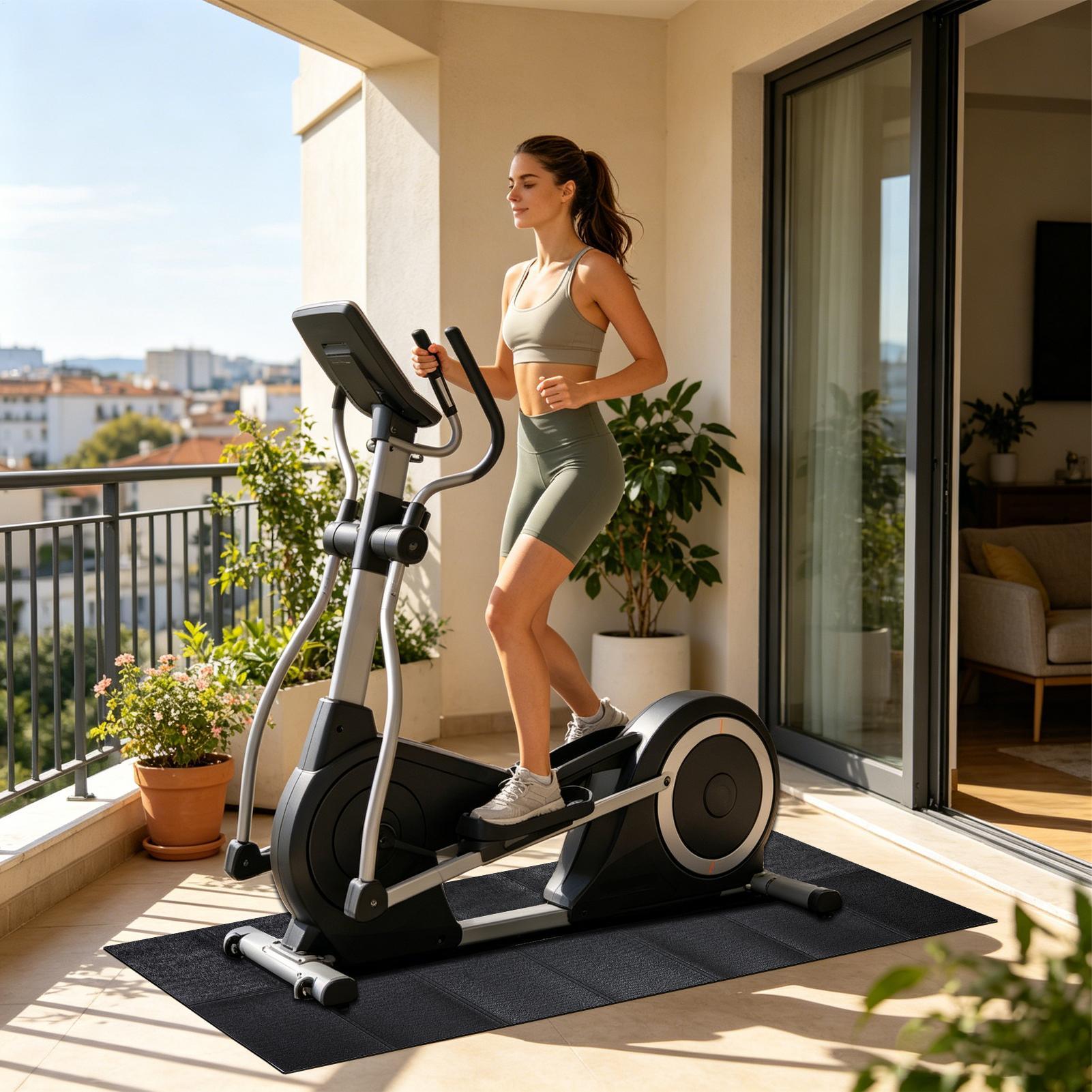 トレッドミルパッド床用ノンスリップ振動吸収防水トレッドミルフ - Home Gym Equipments のレビューと価格