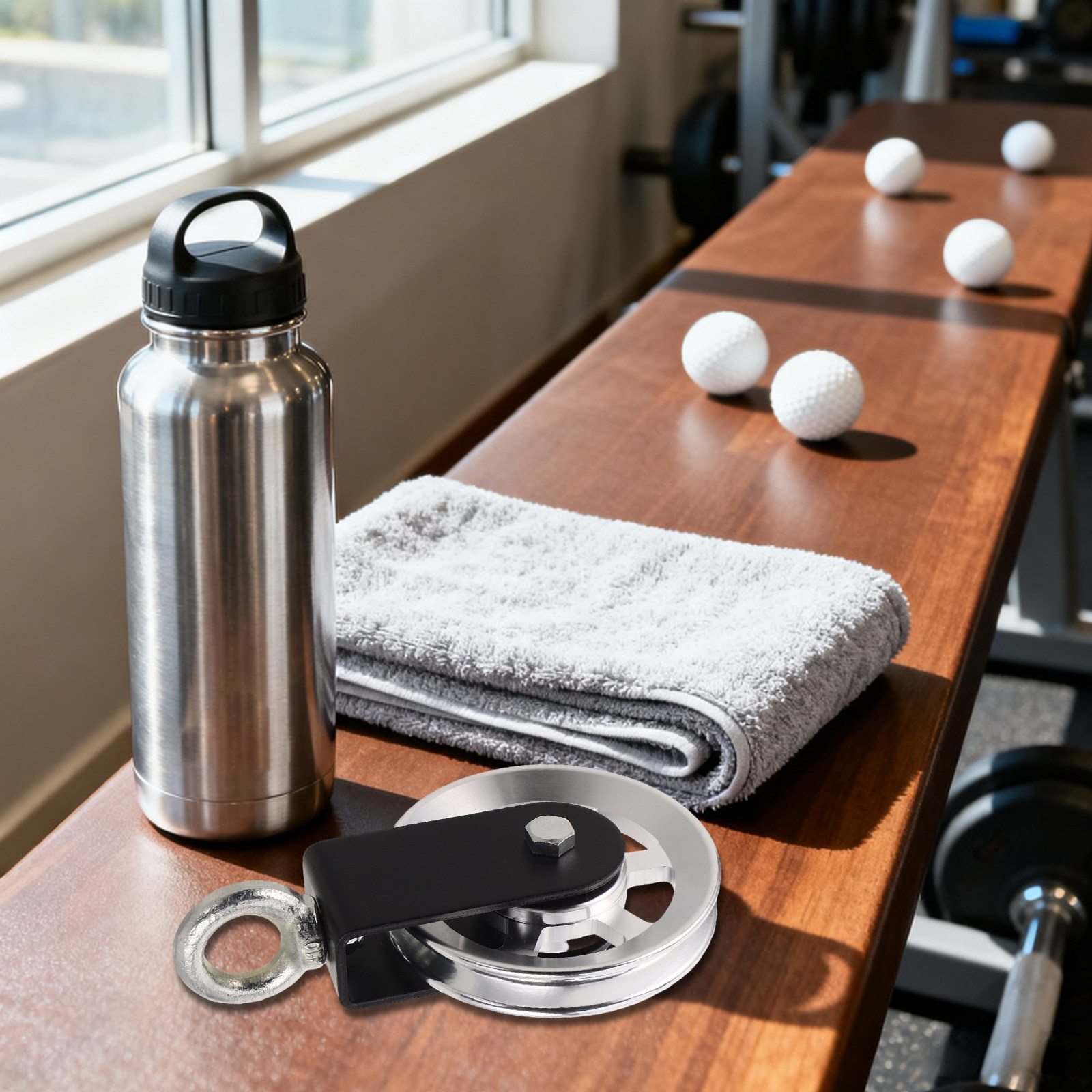 アルミ合金製ケーブルプーリーホイール 105mm ホームジム - Home Gym Pulley System のレビューと価格