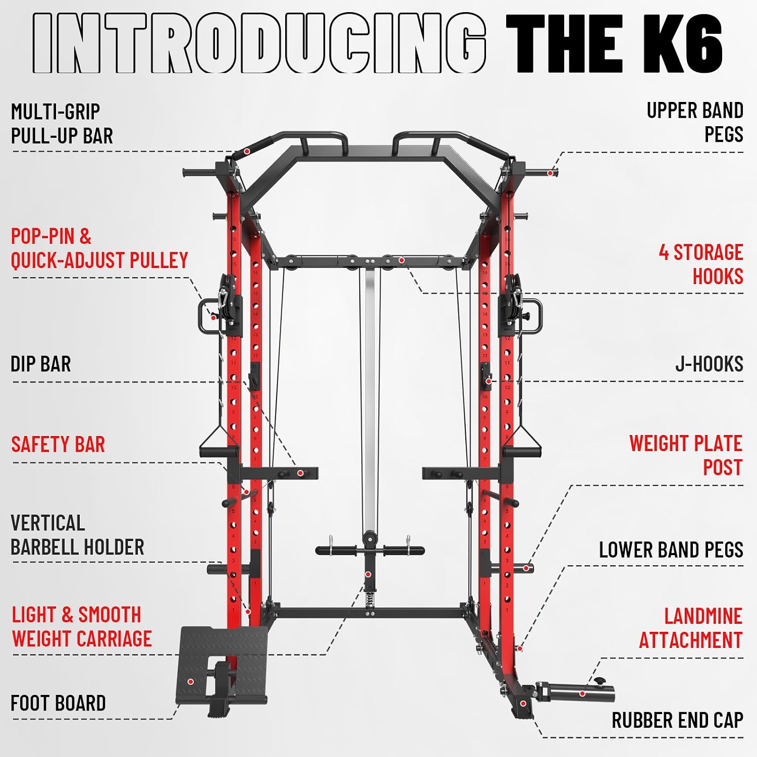 ケーブルクロスオーバー＆ラットプルダウンシステム付きパワーケ - Home Gym Pulley System のレビューと価格