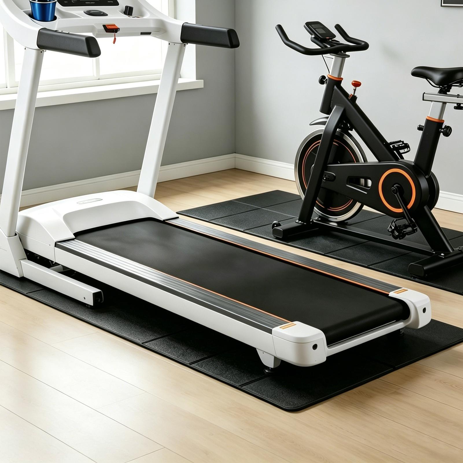 トレッドミルマットの下に置く、頑丈な防水折りたたみ式トレッド - Home Gym Equipments のレビューと価格